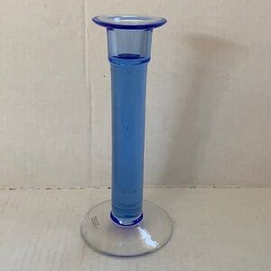Bohemia Glass Czech blue candlestick